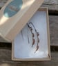 Oxidised Silver, Copper & Freshwater Pearls; Handmade Contemporary Earrings - Image 5