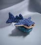 handmade needle felted whale shark 