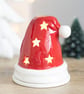 Red Santa Hat Ceramic Burner Christmas Incense & Tea Light Holder