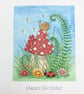 Toadstool Card - Blank Card - Birthday Card - Toadstool & Snail - Stargazing - Image 3