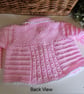 Designer Baby Girls Hand Knitted Jacket, Booties & Hat Set 0-3 Months Size - Image 2