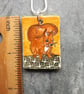 Handmade Ceramic Red Squirrel pendant - Image 4