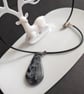 Handcrafted Stone Pendant with 44cm Rope Necklace