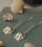 Silver Shell Earrings - Limpet Shell Long Earring - Nautical Jewellery - Image 1