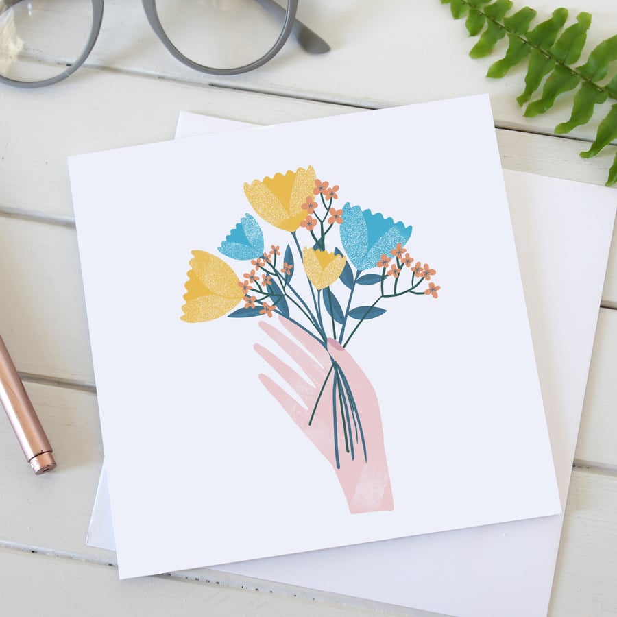 Flower Bouquet Greetings Card