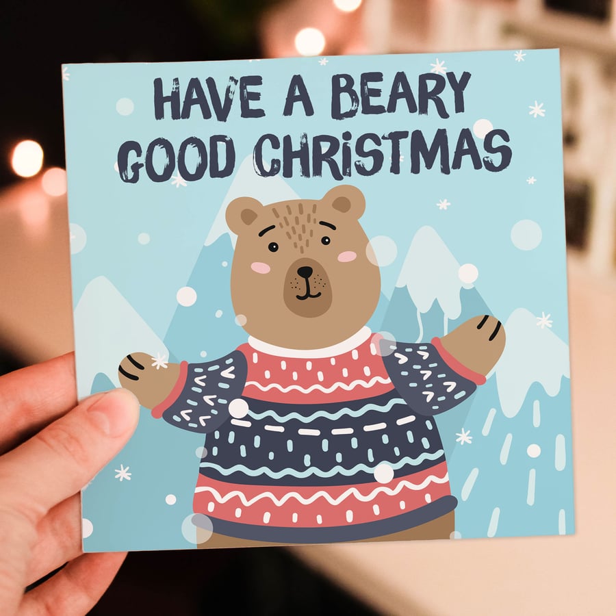 Christmas card: Beary good Christmas