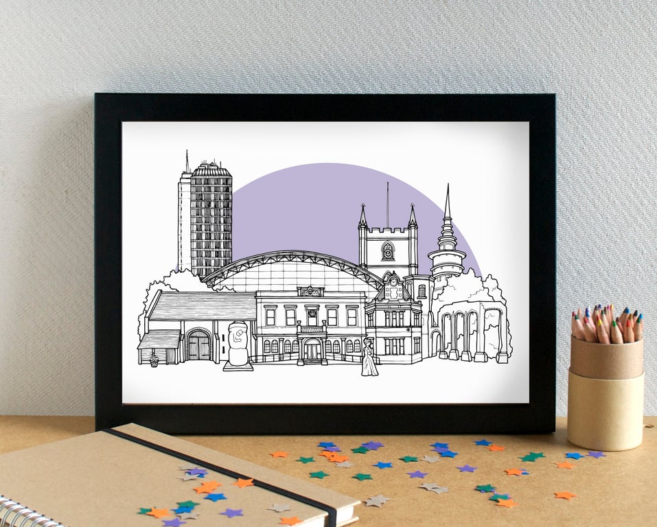 Basingstoke Skyline Art Print