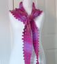Crocheted Colours of Sunset Scarf with a Bobble Edging  - Image 5