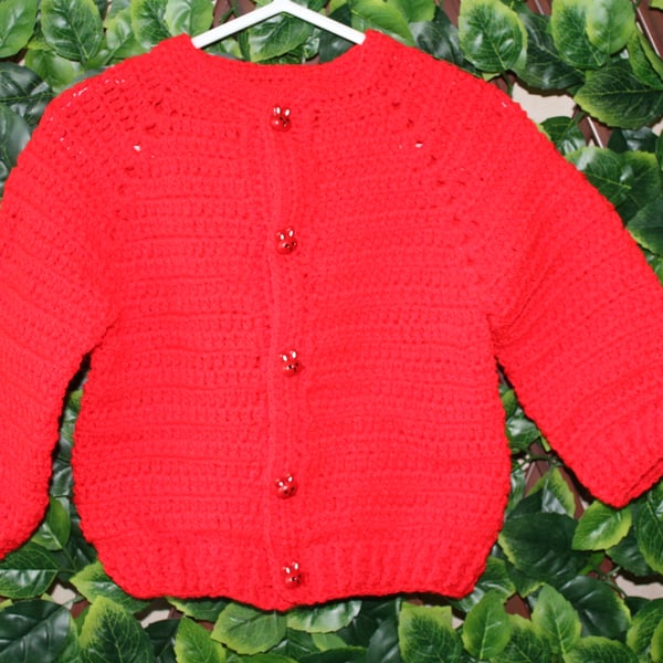 handmade crochet baby cardigan size 12 - 18 months