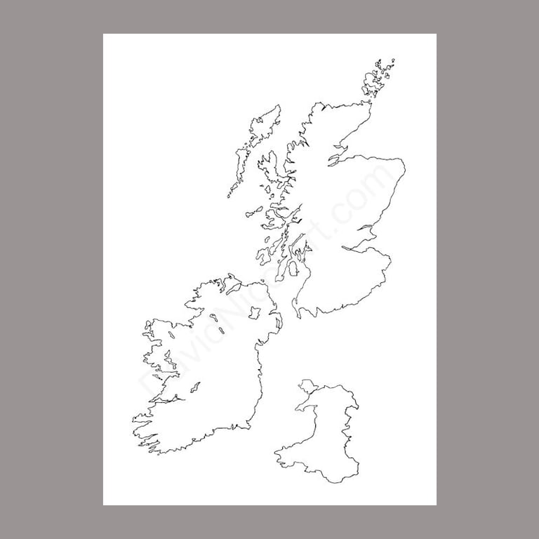 Celtic Nations Outline Map Cartography Wales Ireland Scotland Alba Eire Cymru