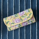 100% Cotton Indian Print Quilted Toiletry Roll Up Pouch: Travel Makeup Kit