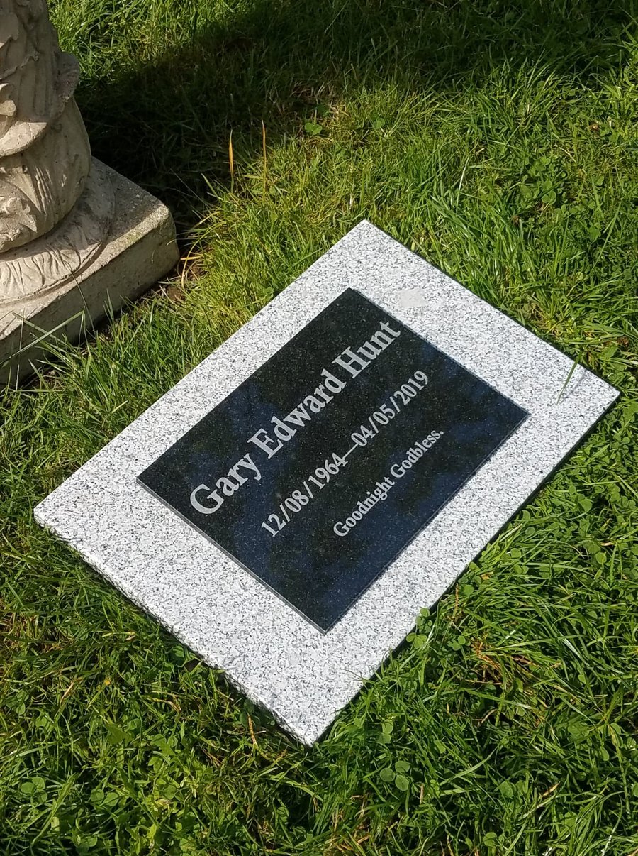 FLAT Grey Granite Grave Marker Memorial Plaque Grave Stone Marker Headstone