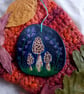Morels and bluebell's wall hanging 