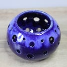 Dark blue candle holder 