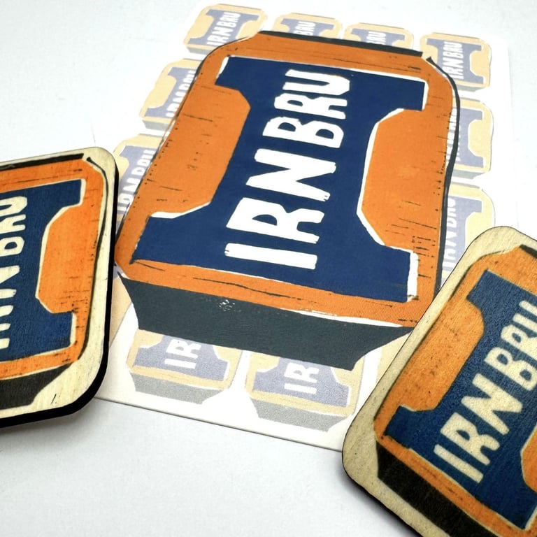 Perfectly Imperfect - Irn Bru Gift Set: Magnet, Pin Badge and Postcard