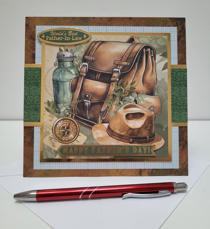 Father-In-Law Father's Day Card - Handmade Greetings Card 