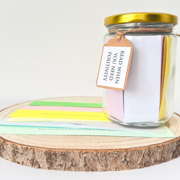 Read When You Need Positivity Jar, 50 Uplifting Quotes & Affirmations