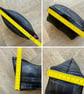 Lined Inner Tube Bag - Dark Pink Zip & Off-White Bicycle Lining - Image 10