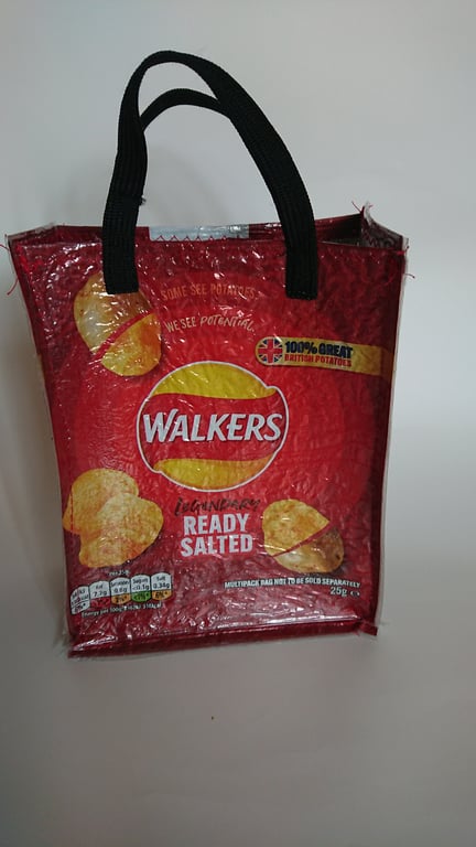 Walkers crisp packet gift bag, crisp lover, Gift Bag, Upcycled gift, NEW Stronge