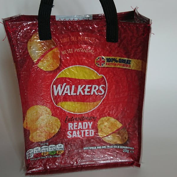 Walkers crisp packet gift bag, crisp lover, Gift Bag, Upcycled gift, NEW Stronge