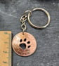 Upcycled paw in a 1965 bronze halfpenny coin keyring or bagcharm - Image 3