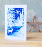 Winter Wonderland Christmas card from Cyanotype image - Image 1