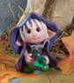 RESERVED FOR KIM Tiny Magical Gnome 'Ariel' with gemstone