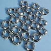 10 x CCB Acrylic Linking Rings - Wavy - 20mm - Silver Colour 