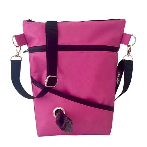 Waterproof dog walking crossbody bag 