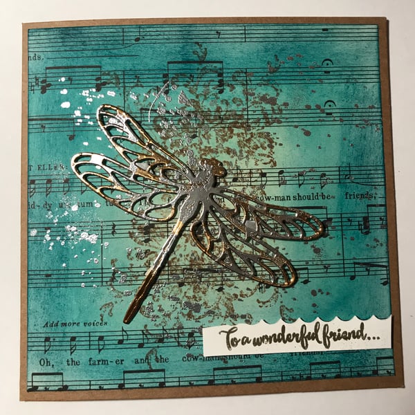 Birthday "Musical Dragonfly" Card