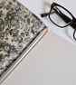 Grey Leather Journal or Notebook, lined with marble paper, A6, gift for him - Image 5