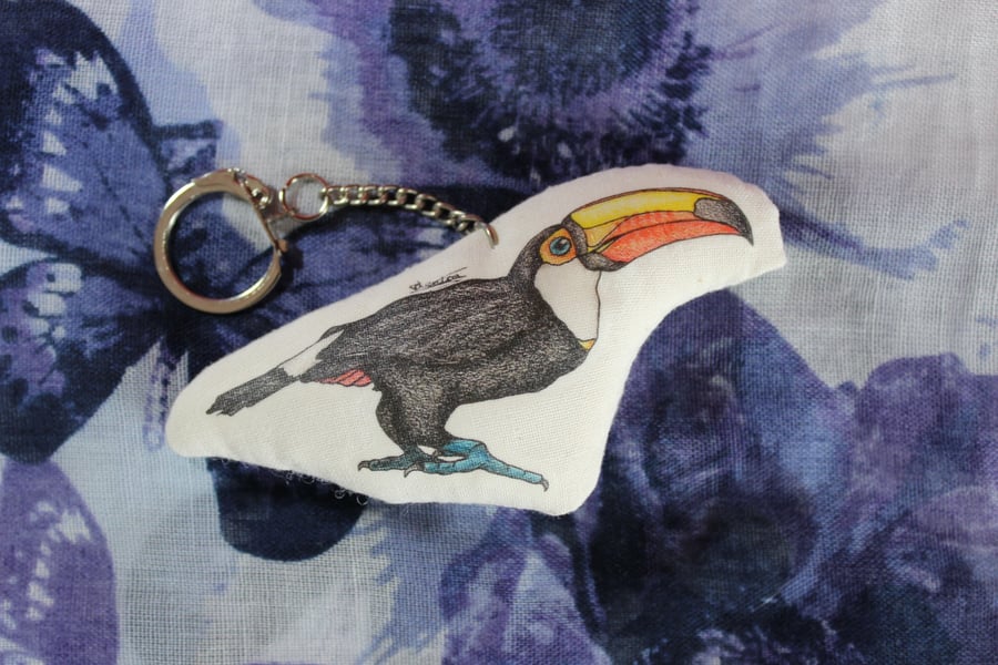 Toucan Plush Keyring Bird Bag Charm Accessory