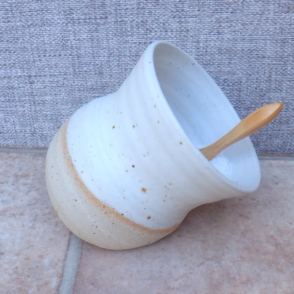 Salt pig or cellar hand thrown handmade stoneware pottery wheelthrown ceramic 