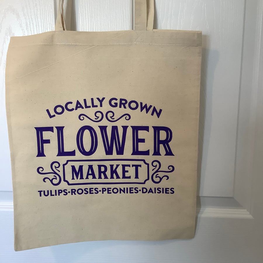 Flower Market  cotton tote bag ,very strong but light 