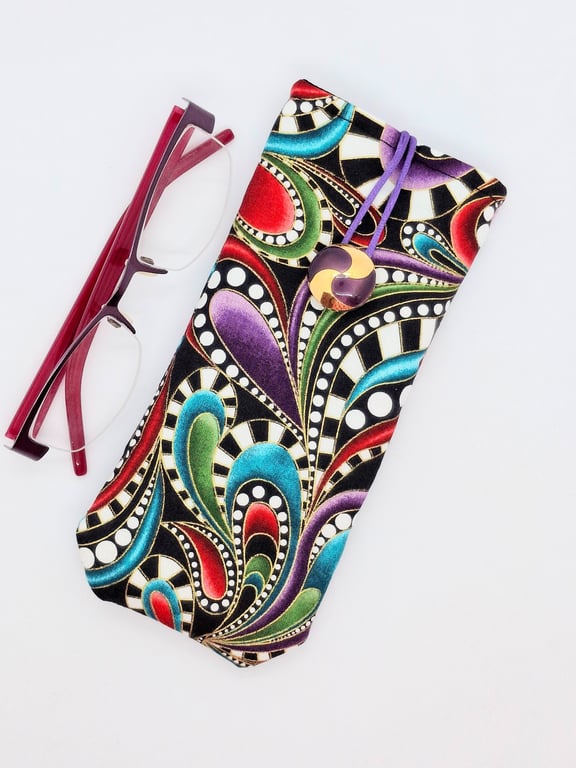 Psychedelic sun glasses or glasses case 402P