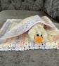 Pastel Shades Baby Blanket, Baby Girl Gift, Hand Crocheted, Newborn Gift Idea