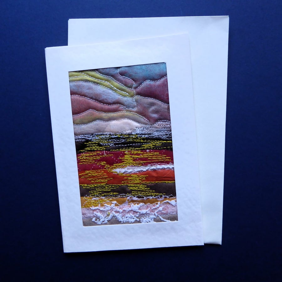 Individually Hand Crafted Textile Blank Card