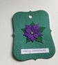 Christmas. 4 gift tags. Christmas poinsettia gift tags. CC593.  - Image 1