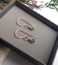 MOSS AGATE Dainty Wire Wrapped Earrings Sterling Silver 14K Gold Filled - Image 3