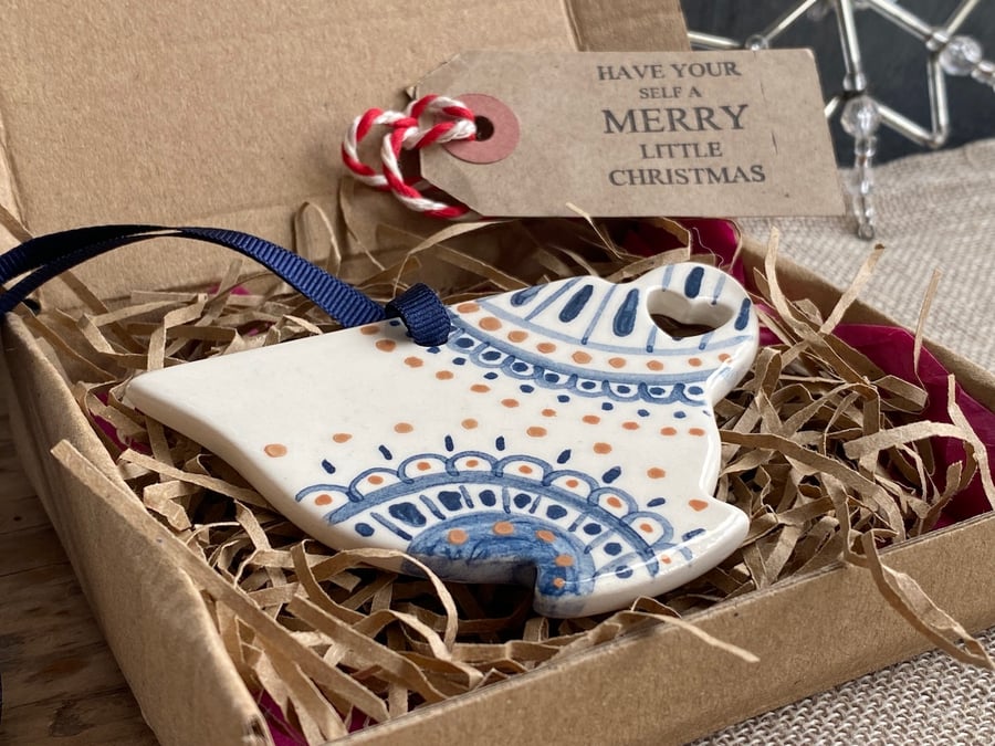 Handmade Ceramic Hanging Teacup Hand Painted