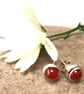 Sterling Silver Carnelian Stud Earrings - Image 4