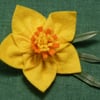 Yellow & Orange Felt Brooch for St David's Day