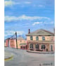 Clock Tower St. Just, Cornwall, Small Acrylic Painting on Yupo Paper Mounted - Image 8