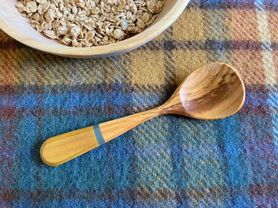 Fig Head Cherry Wood Eating Spoon