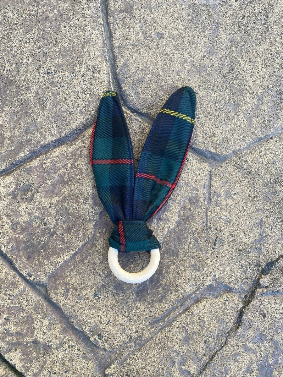 MacLeod Tartan Bunny Ears Teether