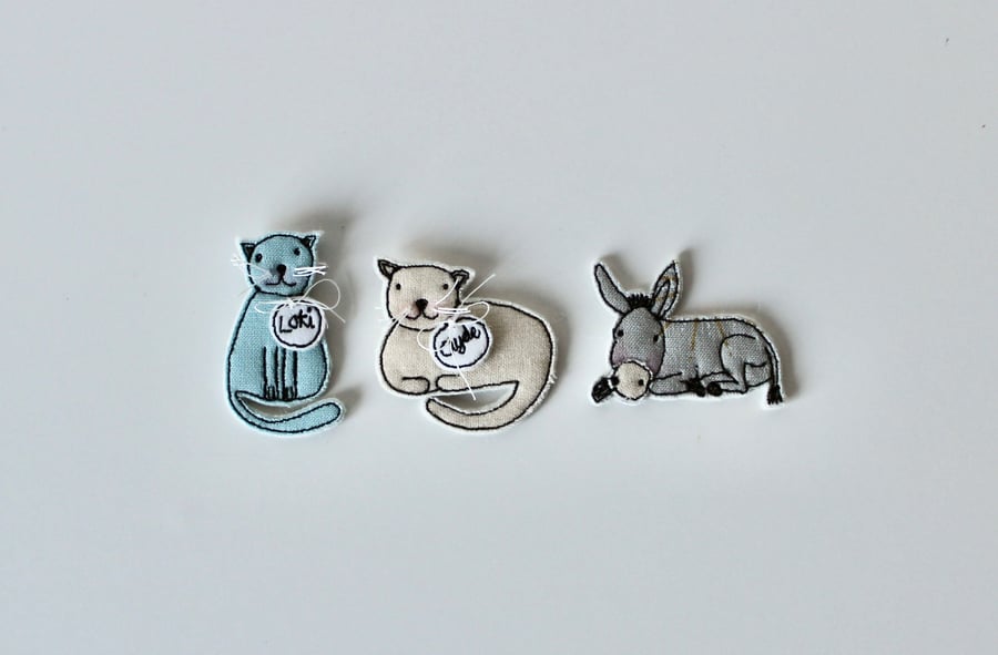 Special Order for Sophie - 'Two Cats and A Donkey'