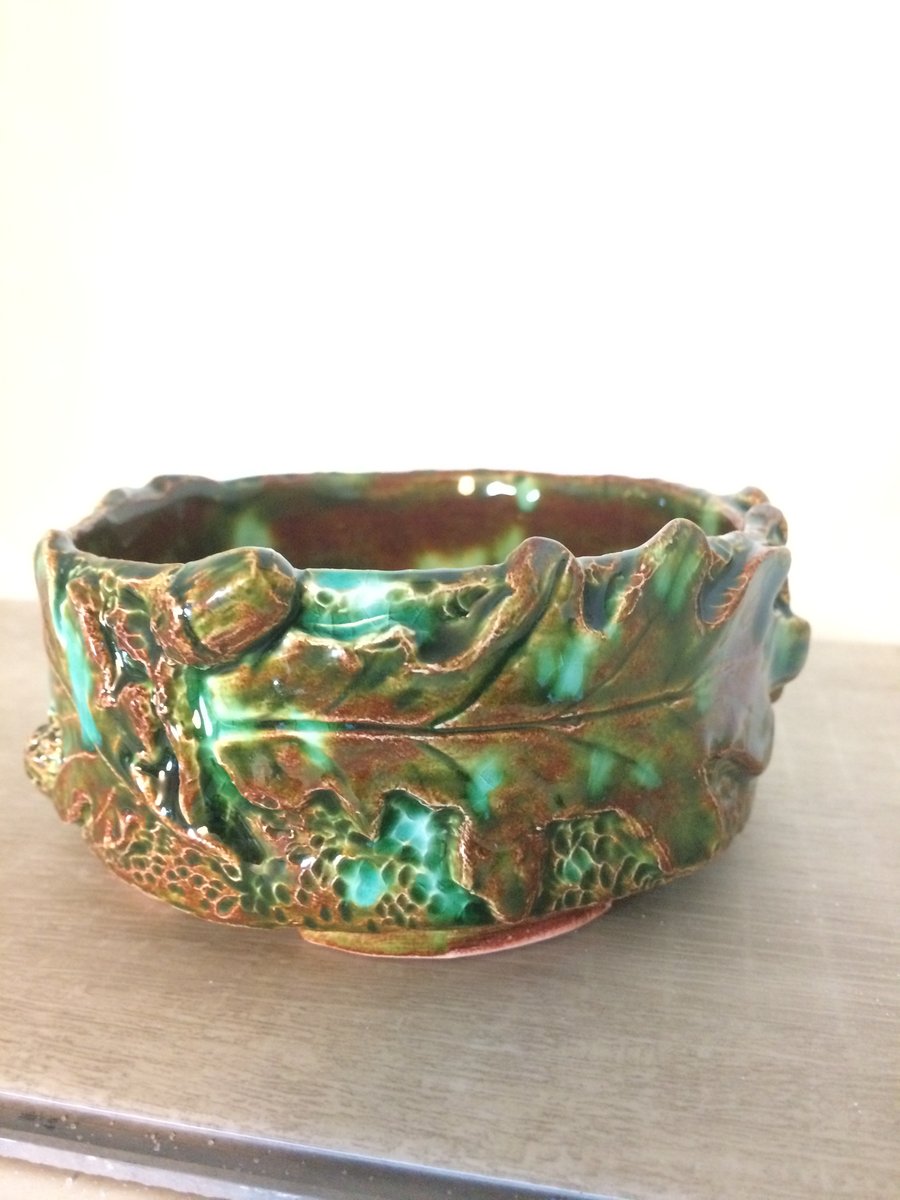 Oak Leaf nibbles bowl desk tidy candle holder