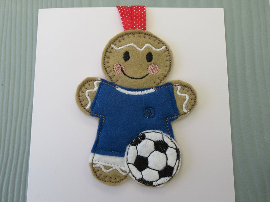Football Player themed Hanging Decoration Card