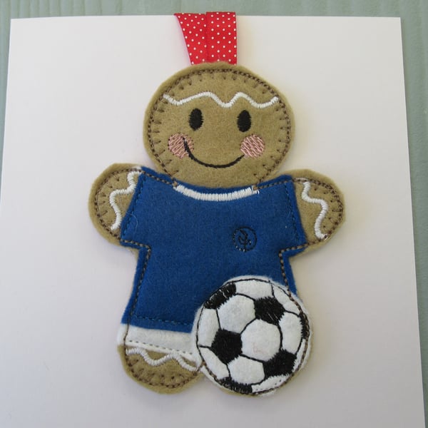 Football Player themed Hanging Decoration Card
