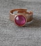 Peony Pink Solitaire Swarovski Ring - Image 1